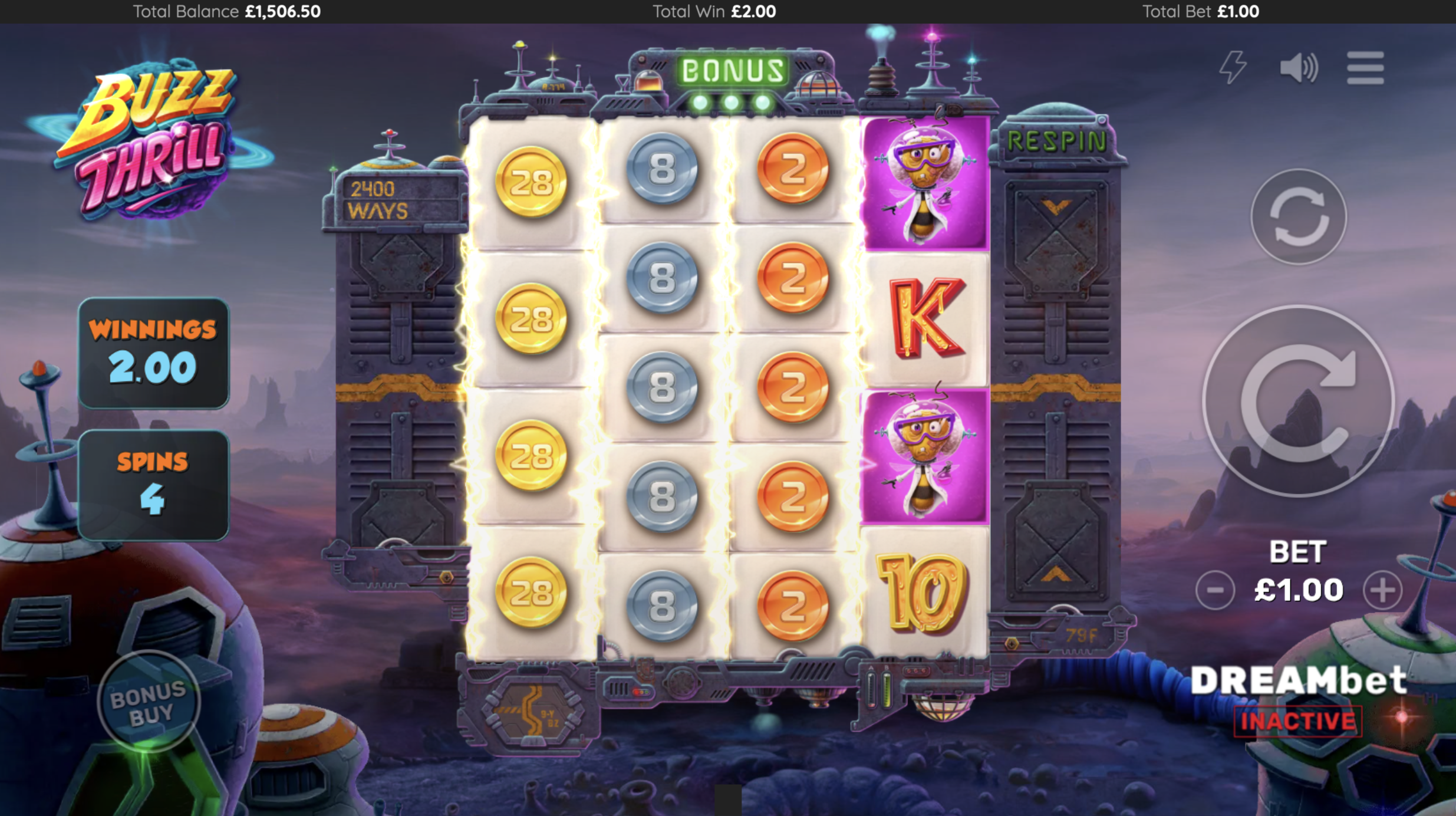 Buzz Thrill Free Spins Coin Expansion