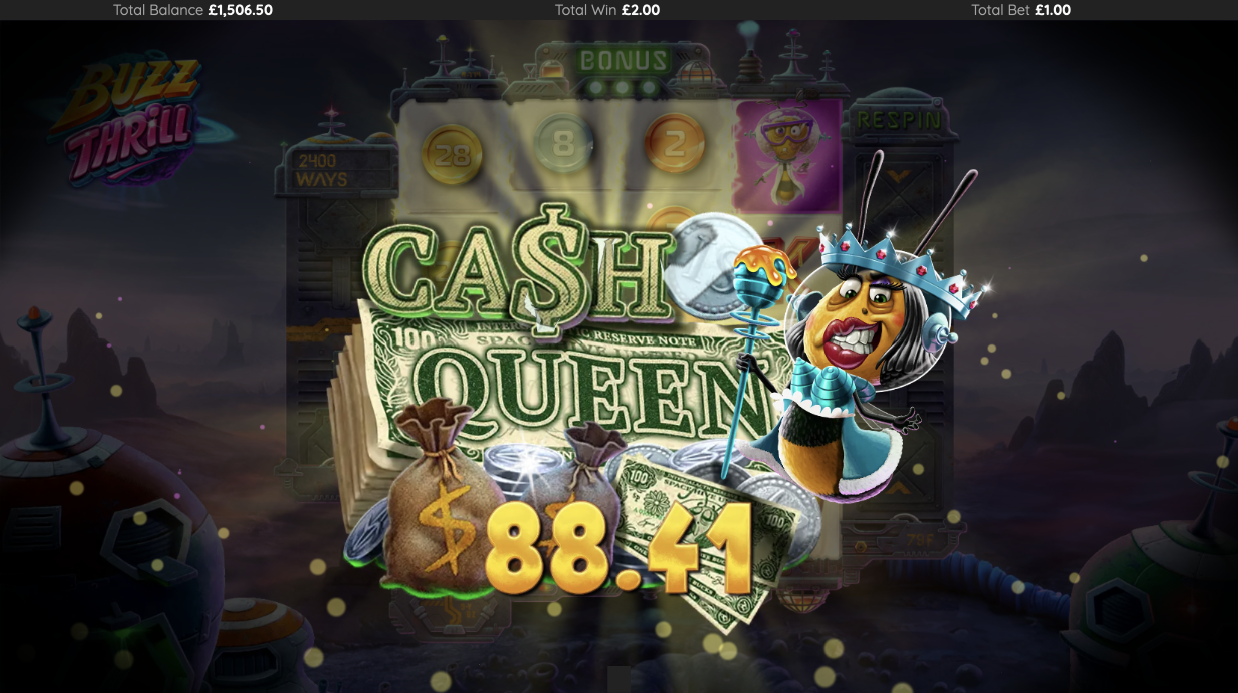 Buzz Thrill Win Count Up - Cash is Queen